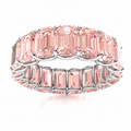 Rosé Eternity Ring™ – Emerald Cut Roze Diamanten Ring